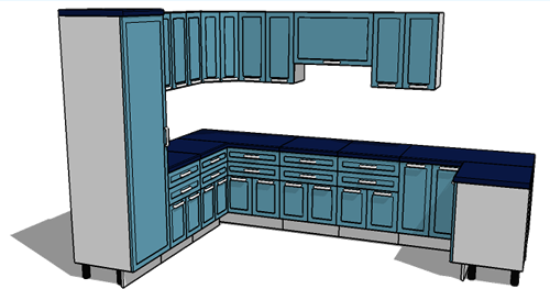 SketchUp cabinets Example